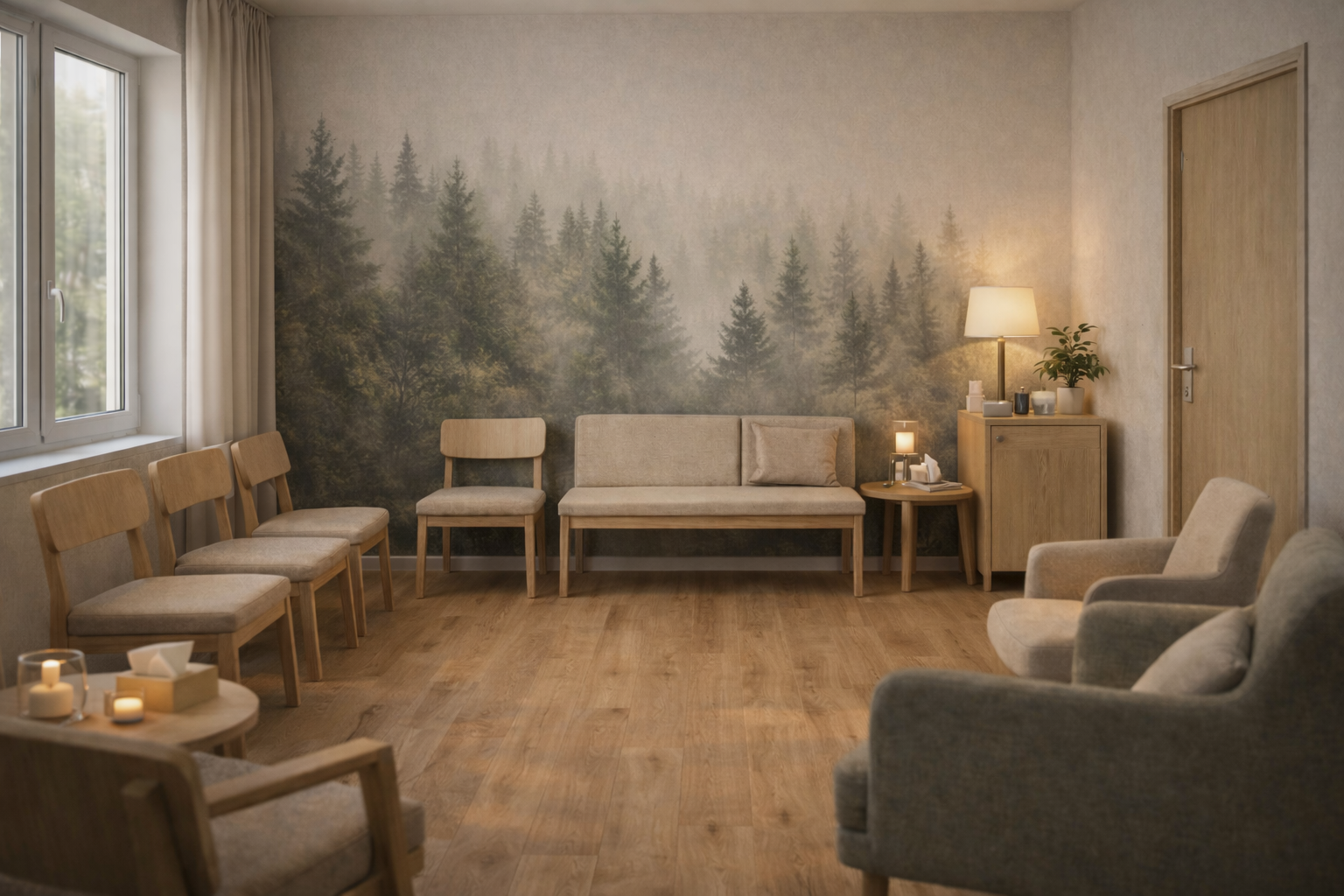 Salle d'attente chaleureuse – I-CA.RE